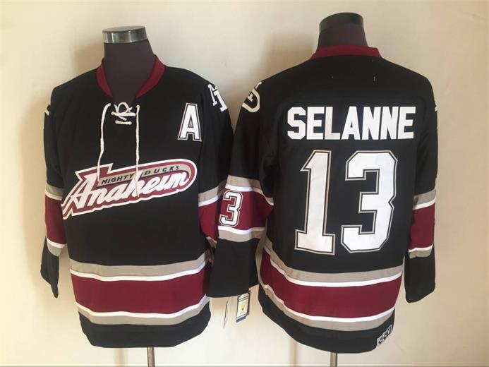 Anaheim Ducks 13 Selanne Black CCM Throwback Jersey,We sell and wholesale Anaheim Ducks 13 Selanne Black CCM Throwback Jersey on line form chian!